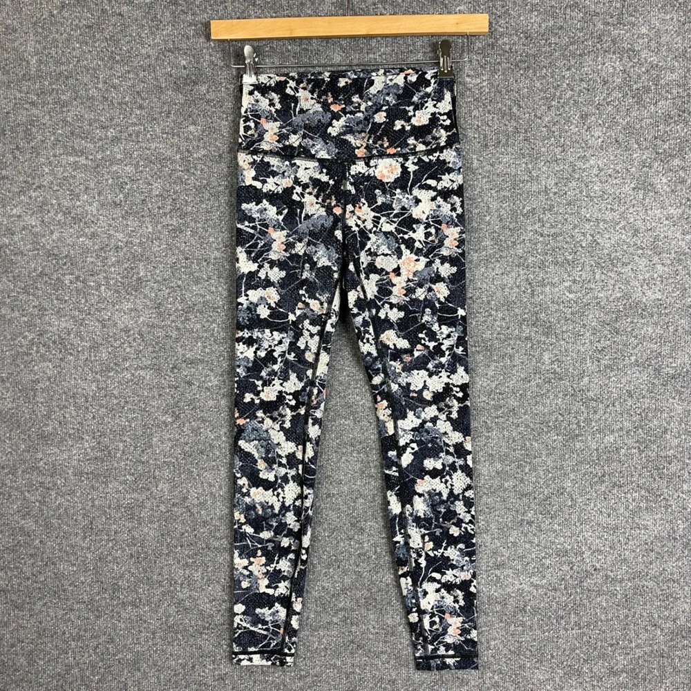 Lululemon Leggings Womens 6 Floral Multi Excellent High Rise Full Length Yoga